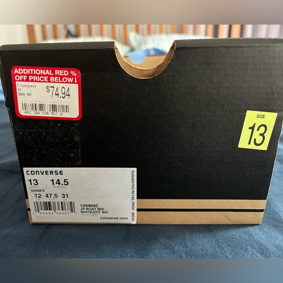 Converse Jack Purcell boat shoe mid, size 13 new in box - Picture 4 of 4